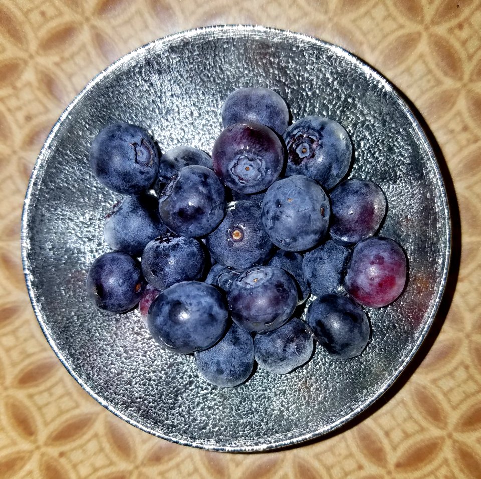 Blueberries in a little bowl