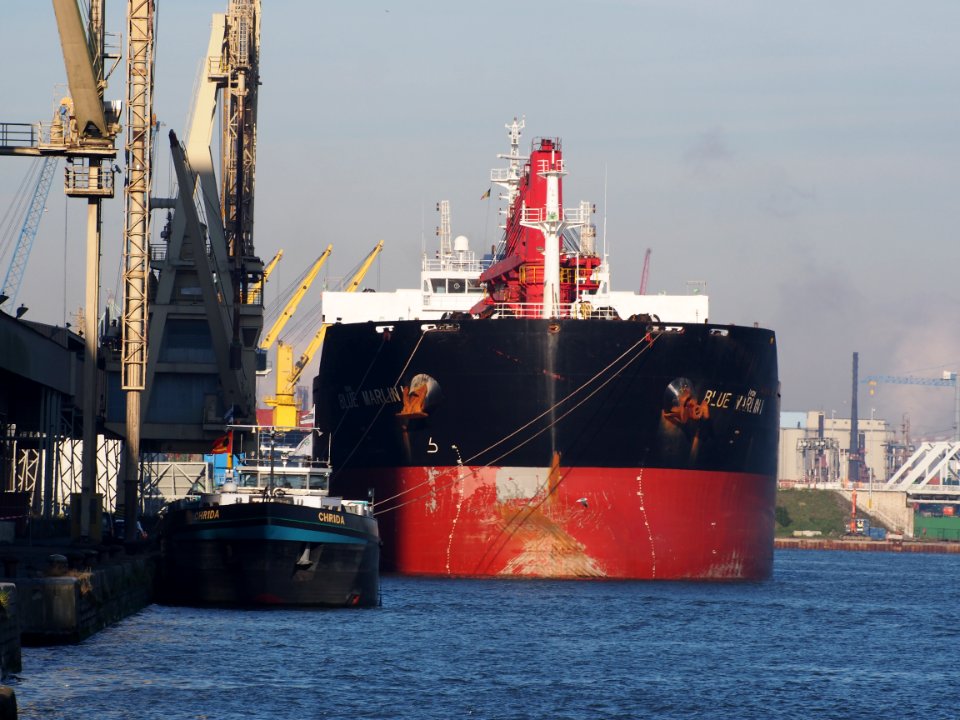 Blue Marlin I (ship, 2008) - IMO 9467859 & Chrida (ship, 1928) - ENI 06002786, Port of Antwerp