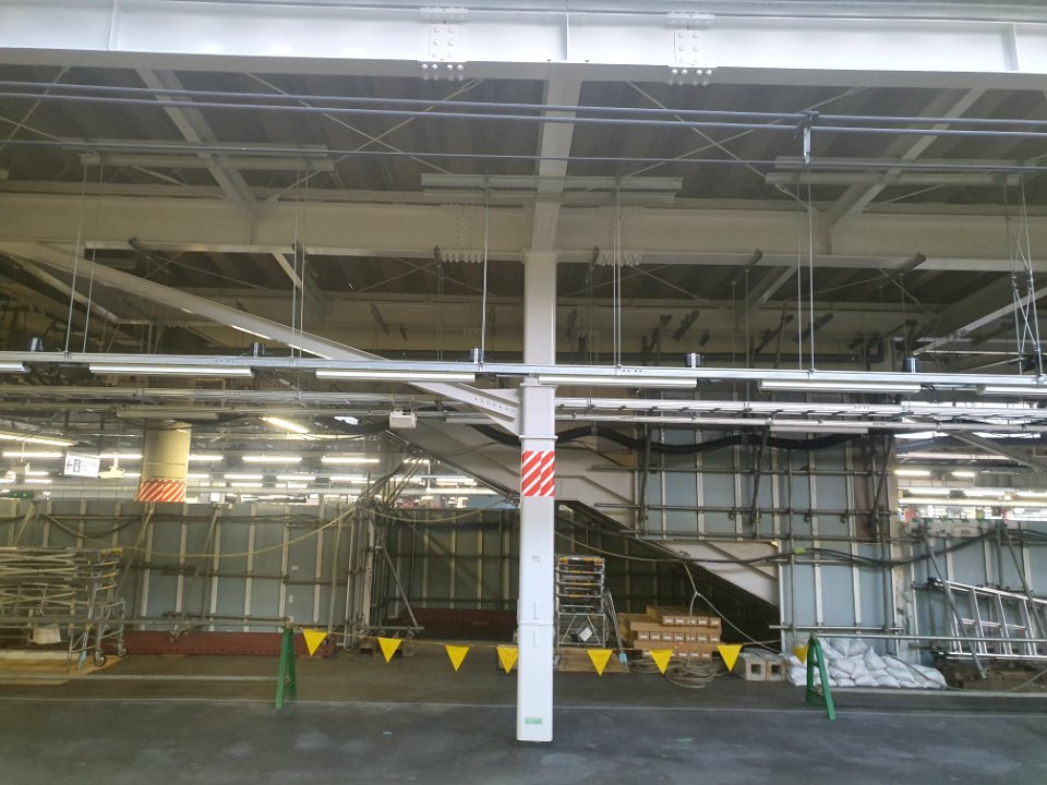Beneath staircases at JR Shinagawa station