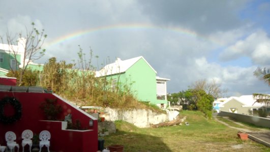Bermuda (UK) image number 273 view from house at driveway with rainbow in Pembroke Bermuda photo