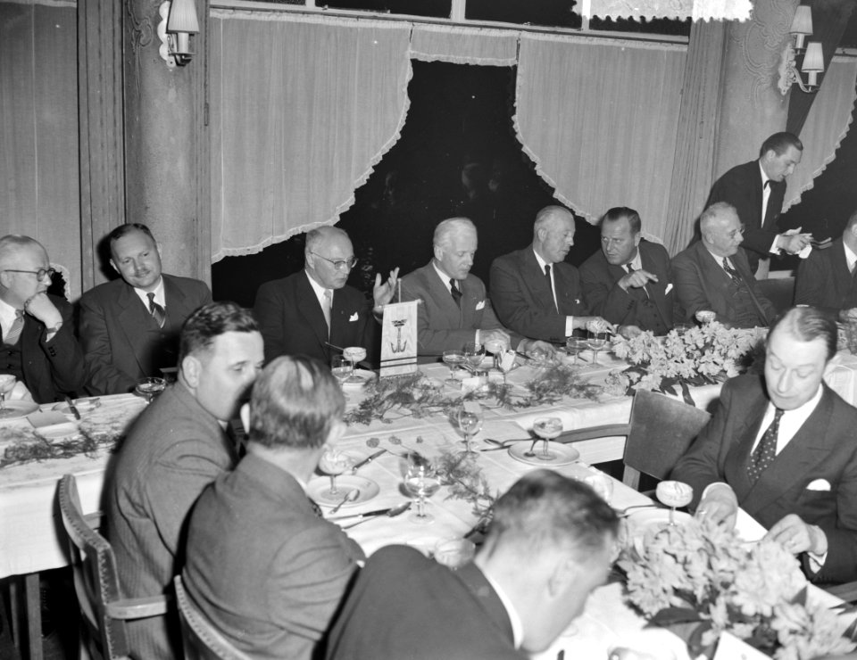 Bond van Groothandelaren, congres en diner Amsterdam, Bestanddeelnr 907-0882