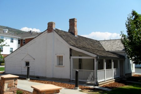 Building 655 at Fort Douglas, Utah - Front and north side view