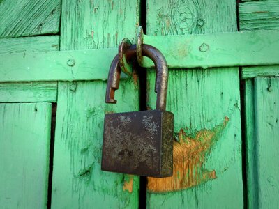Padlock green lock