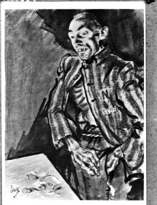 Buchenwald. Tekening van Henri Pieck, Bestanddeelnr 901-2942