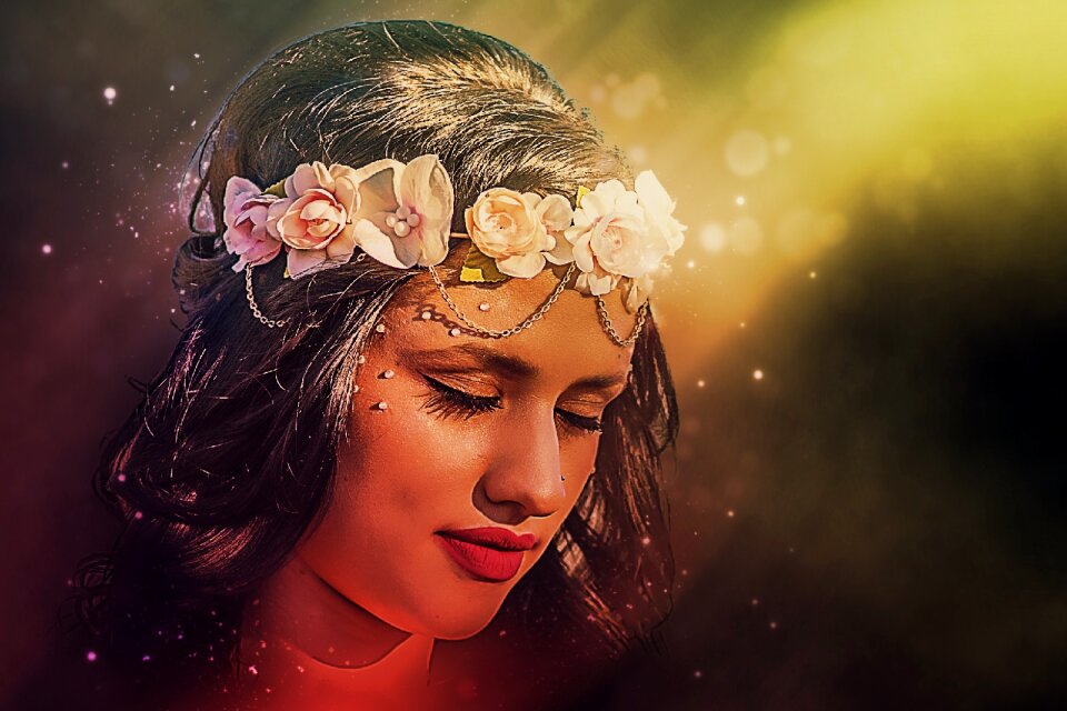 Romantic girl sensual