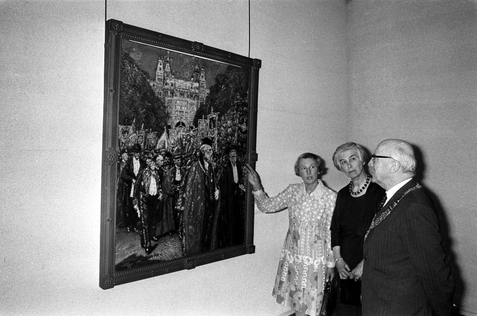 Burgemeester Samkalden opent tentoonstelling van Martin Monnickendam in Arti Sa, Bestanddeelnr 927-1844