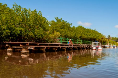 Bridge boats arrived in La Restinga lagoon