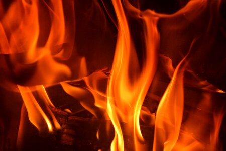 Fire fireplace burn photo