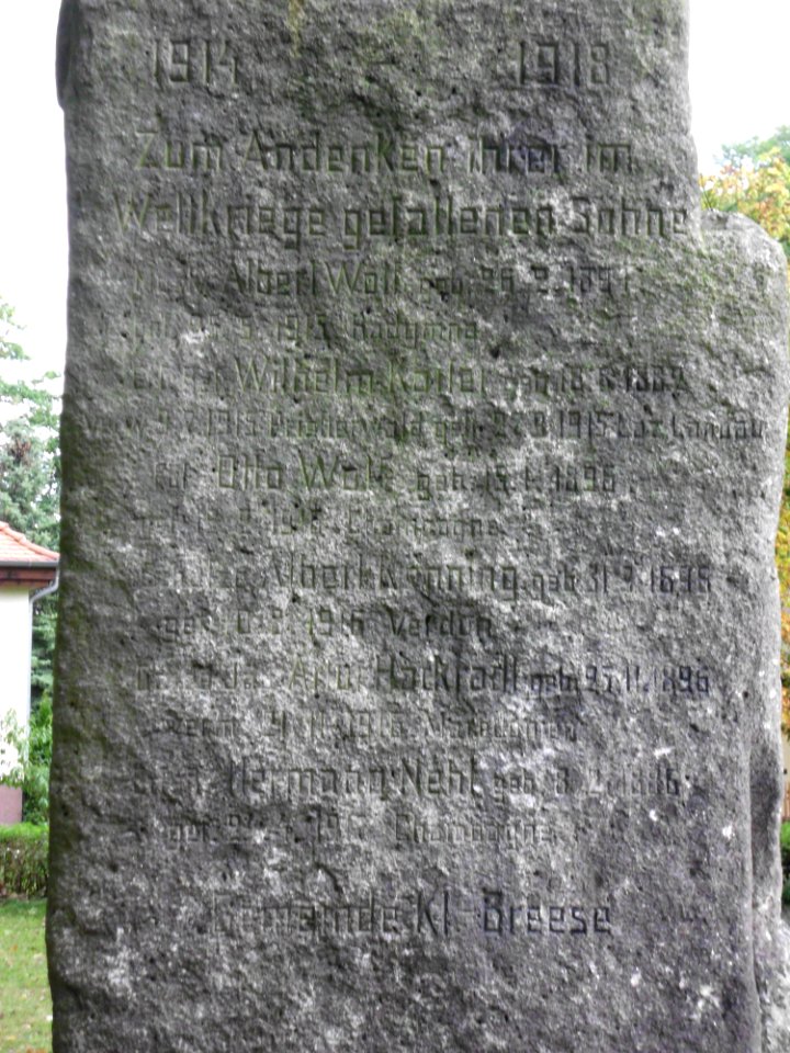 Breese Gedenkstein 2