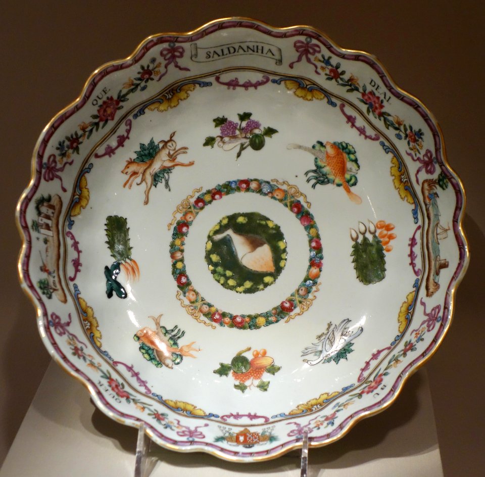 Bowl for Portuguese market, China, c. 1755, porcelain - Chazen Museum of Art - DSC02304