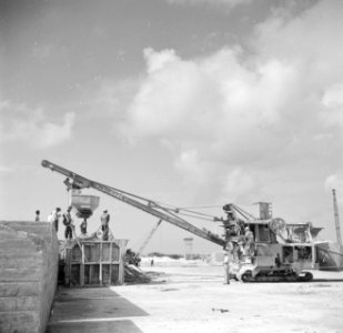 Bouwwerkzaamheden in de haven van Oranjestad op Aruba, Bestanddeelnr 252-7909