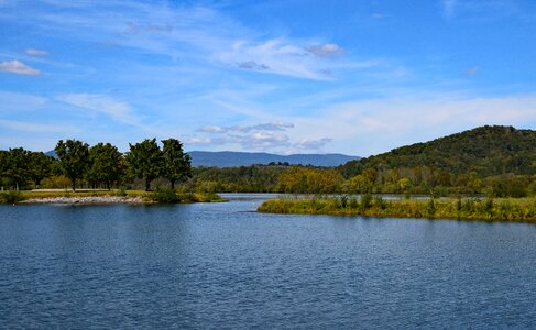 Smoky mountains landscape water