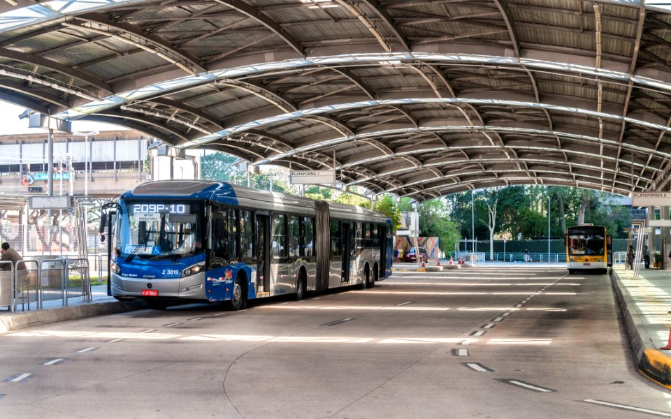 Bus stop in São Paulo