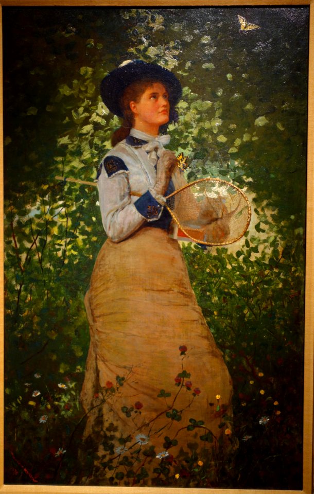 Butterflies by Winslow Homer, 1878, oil on canvas on board - New Britain Museum of American Art - DSC09361