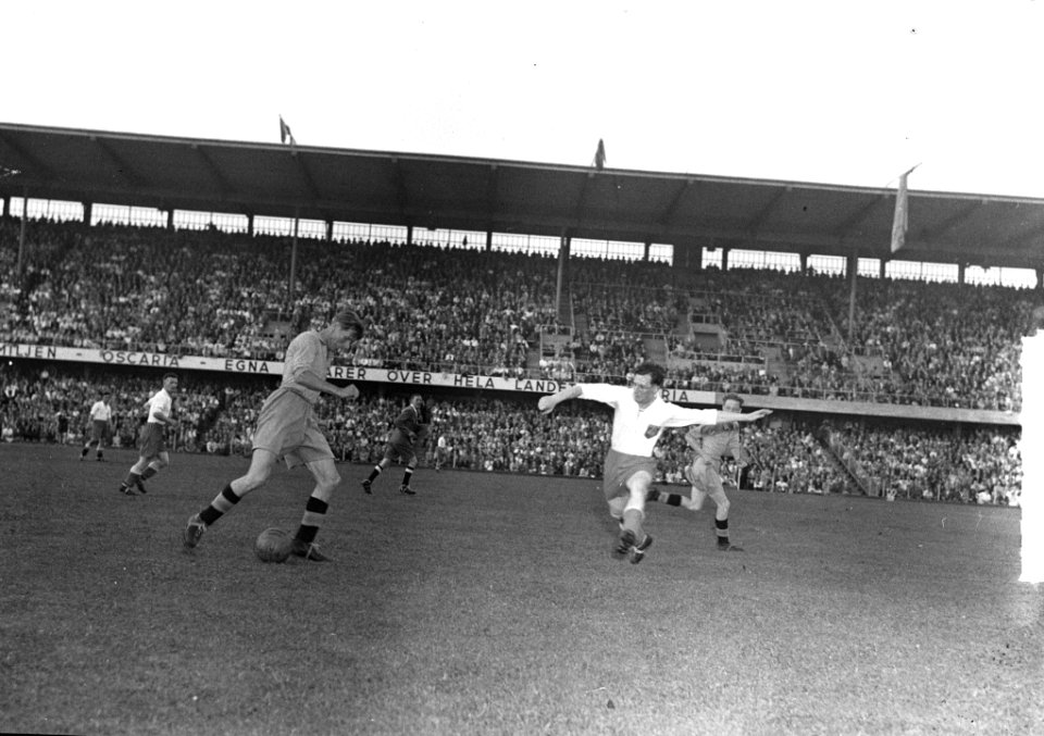 Zweden - Nederland 4 - 1 Palmer en Van Stoffelen, Bestanddeelnr 904-0062