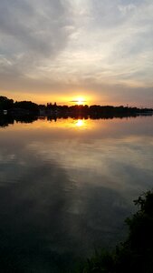 Mirroring water sky