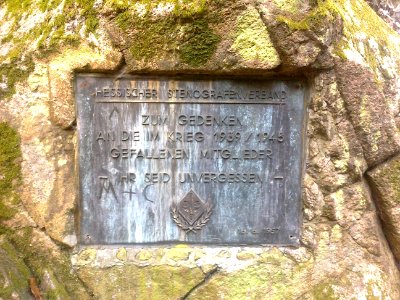 Zwingenberg, Gefallenendenkmal Stenografen, 39 45