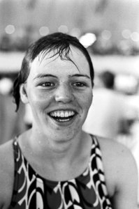 Zwem-selectiewedstrijd voor Olympische Spelen , Zineke Ran kop, Bestanddeelnr 928-6660
