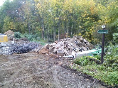 Zwenkauer Eichholz Brückenabriss 2b Brücke an der Trianongabelung 2015-10