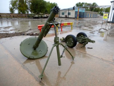 Миномёт 2Б11 с учебного полигона Алматинского Института Сухопутных Войск