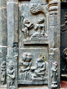 16th century Chintala Venkataramana Swamy temple, Tadipatri, reliefs of Hindu epics and structural artwork - 30