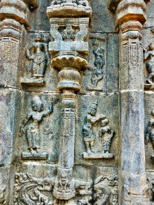 16th century Chintala Venkataramana Swamy temple, Tadipatri, reliefs of Hindu epics and structural artwork - 63
