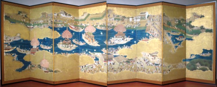 'Night Festival of Tsushima Shrine', Kan'ei era, LACMA
