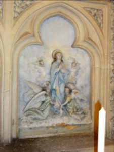 Église de Longeville-en-Barrois, relief autel de la Vierge, scène 3