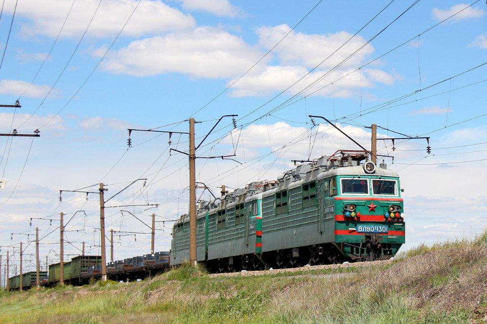 ВЛ80С-1301, Казахстан, Карагандинская область, перегон Жана Караганды - Майкудук (Trainpix 199800)