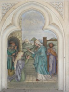 Église de Longeville-en-Barrois, relief autel de la Vierge, scène 1