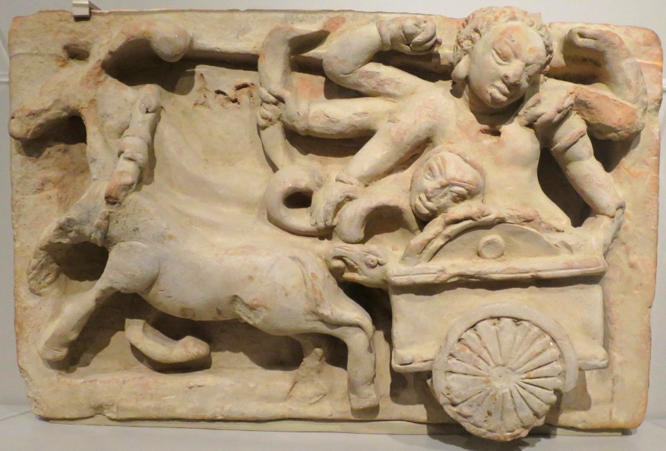 'Panel with Vena on a Chariot' from, Uttar Predesh, Norton Simon Museum