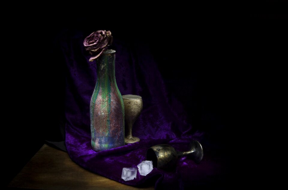 Bottle wine glasses glass