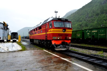 ТЭП70-0498, Россия, Якутия, станция Хани (Trainpix 172042)