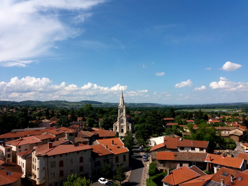 Église Saint-André de Chazay-d'Azergues - Vue depuis le beffroi de l'église Saint-Pierre