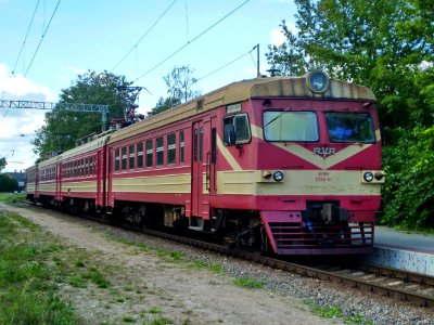 ЭР9М-5034, Литва, Вильнюсский уезд, станция Тракай (Trainpix 99909)