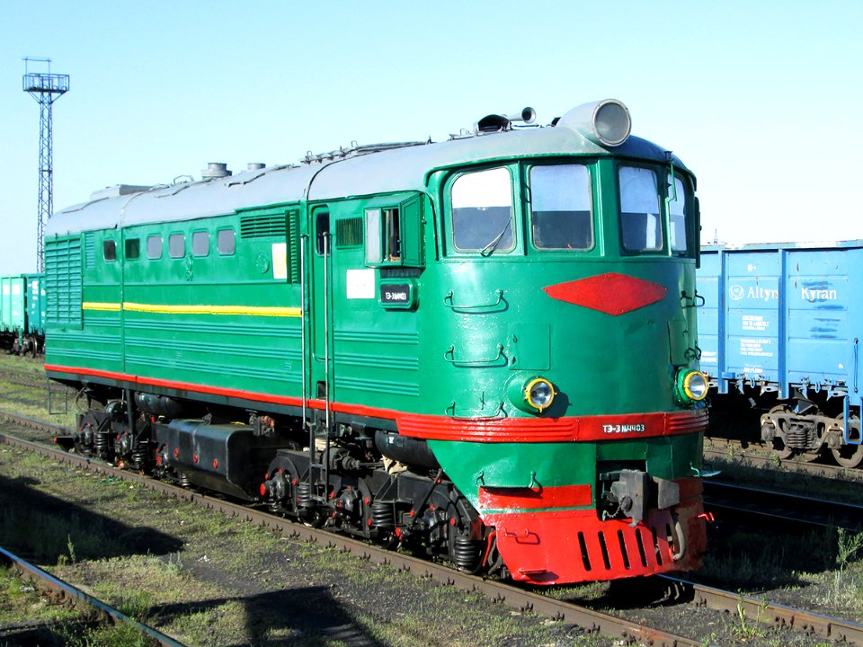 ТЭ3-4403, Казахстан, Карагандинская область, станция Распорядительная (Trainpix 136258)