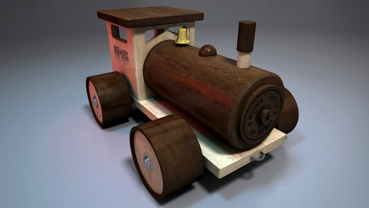 Brown 3d little train
