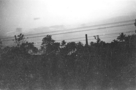 Zonsondergang. Electriciteis of telefoondraden, Bestanddeelnr 272-1-5