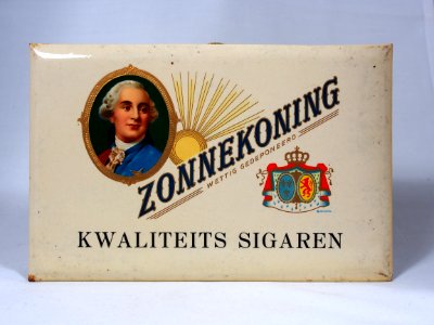 Zonnekoning Kwaliteits Sigaren emaile reclame bordje