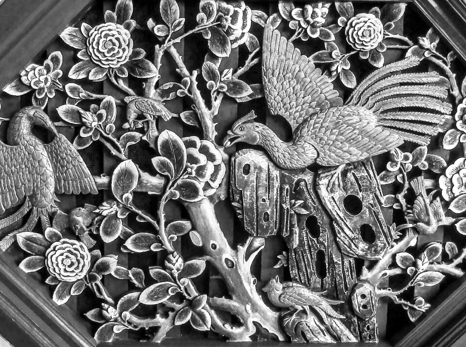 Bird flower decoration
