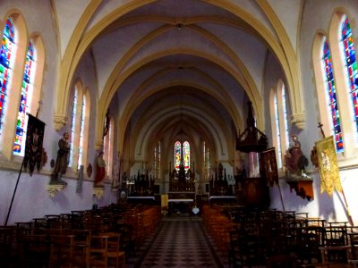 Zouafques (Pas-de-Calais, Fr) église Saint-Martin intérieur