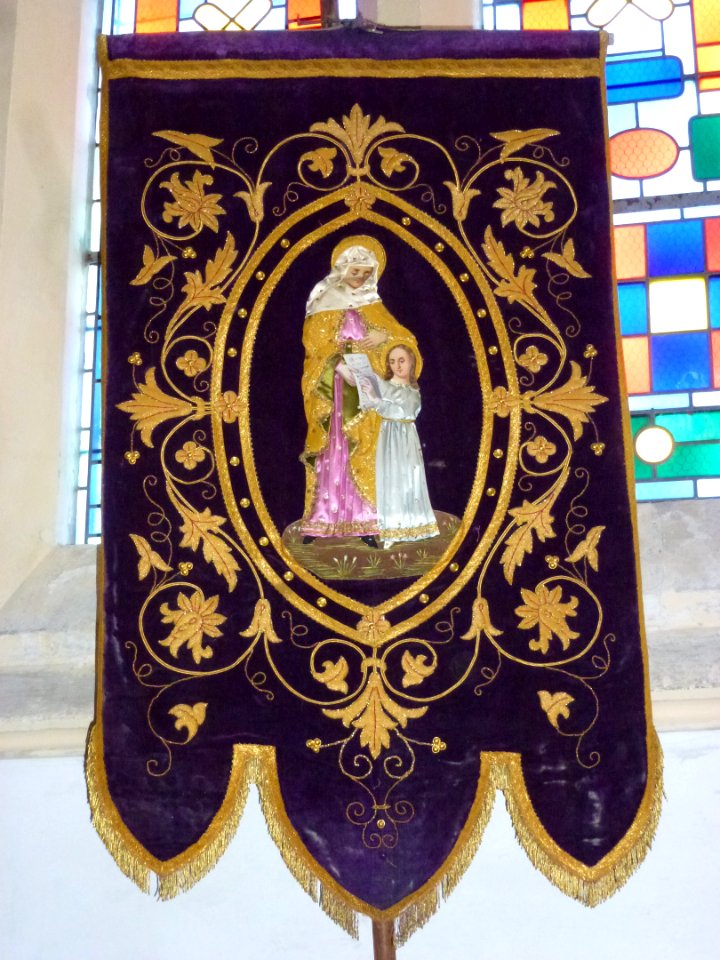 Zouafques (Pas-de-Calais, Fr) église Saint-Martin, bannière de procession (04)