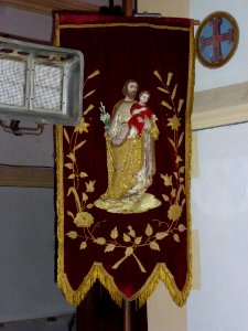 Zouafques (Pas-de-Calais, Fr) église Saint-Martin, bannière de procession (03)