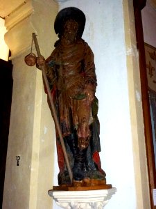 Zouafques (Pas-de-Calais, Fr) église Saint-Martin, statue Saint Roch