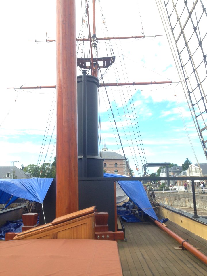 Zr. Ms. Bonaire, 1877, in restauratie, 2018 - aan dek