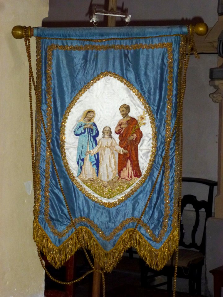 Zouafques (Pas-de-Calais, Fr) église Saint-Martin, bannière de procession (02)
