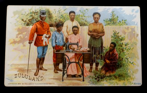 Zululand, Singer Sewing Card, World's Columbian Exposition, 1892 - Peabody Museum, Harvard University - DSC06122