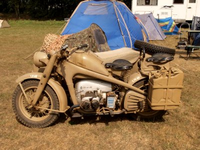 Zundapp military motorcycle at the War & Peace show pic1