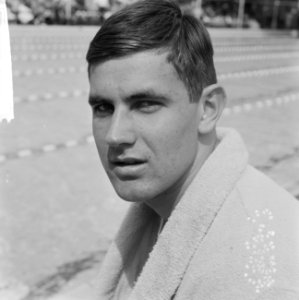Zwemkampioenschappen te Emmen, Bob Kannmeijer (kop) 100 meter vrije slag, Bestanddeelnr 918-0514