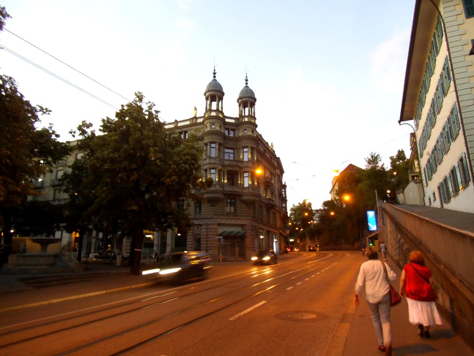 Zurich Rämistrasse Lienhard And Partner Privatbank Is Very Beautifully Lit In The Twilight (164284235)